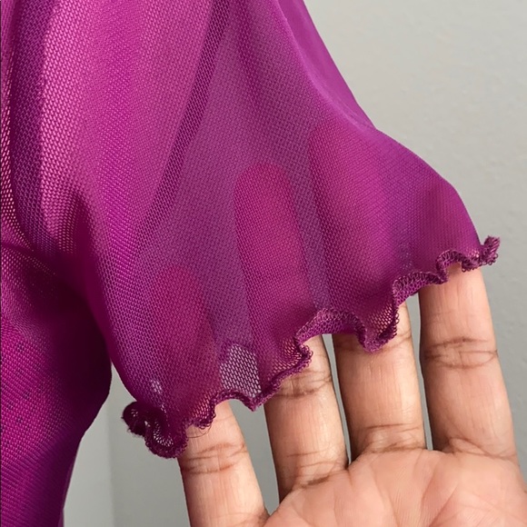 Forever21 Lettuce Sheer Mesh top - Picture 6 of 6